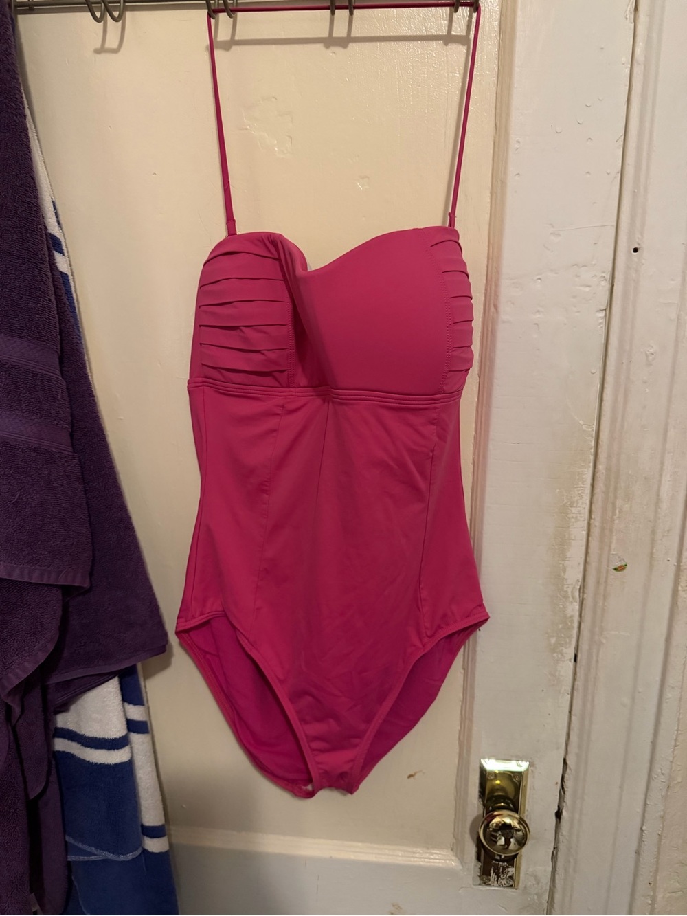 Tommy Bahama Hot Pink Shirred Bust One-Piece Swimsuit